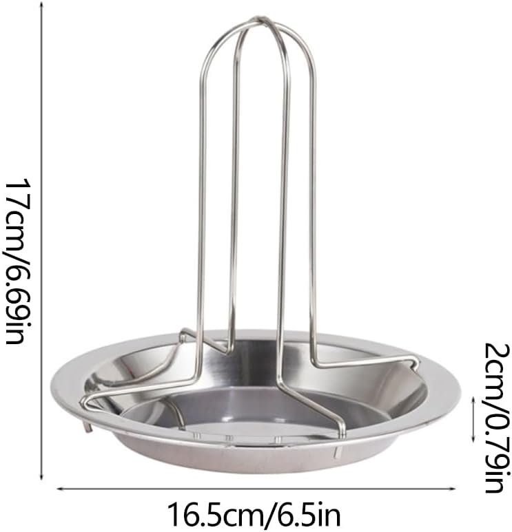 Chicken Roaster Rack Stainless Steel Turkey Standing Holder with Bowl,Detachable Vertical Roaster Rack for Chicken Turkey Roasters BBQ Grilling for Grill Oven Smoker