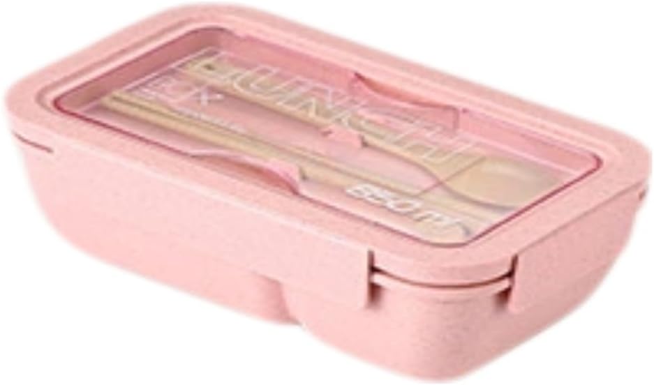 850ml Divided Lunch Box – Portable Large Capacity Microwave Bento Box with Fork & Spoon, Leakproof Food Storage Container for School, Office, Camping