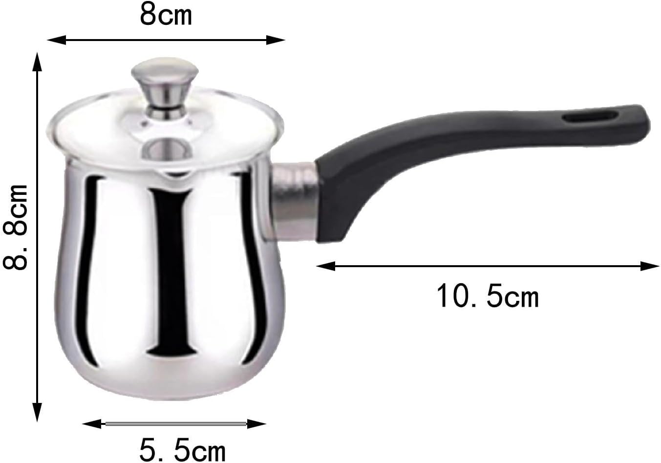 360ml Stainless Steel Coffee Pot with Handle – Portable Milk Warmer & Coffee Maker for Kitchen, Camping, Office, Home & Restaurant