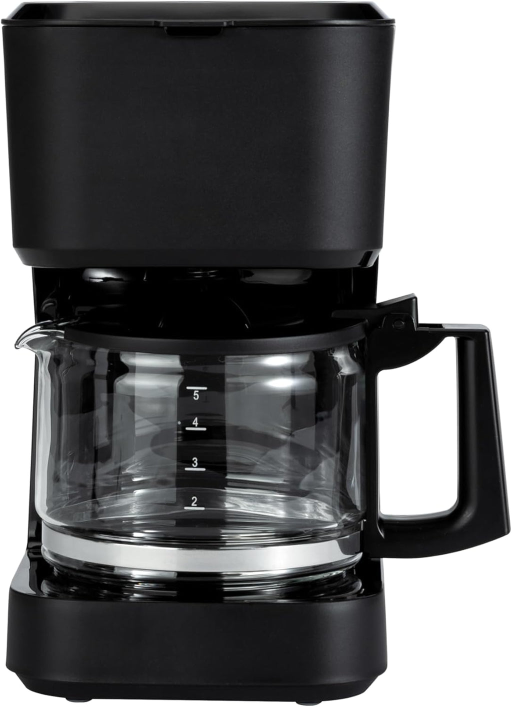 5 Cup Drip Coffee Maker with Glass Coffee Pot (0.8 Qt), Auto Shut-off, Auto Pause, Removable Filter Basket, Matte Black