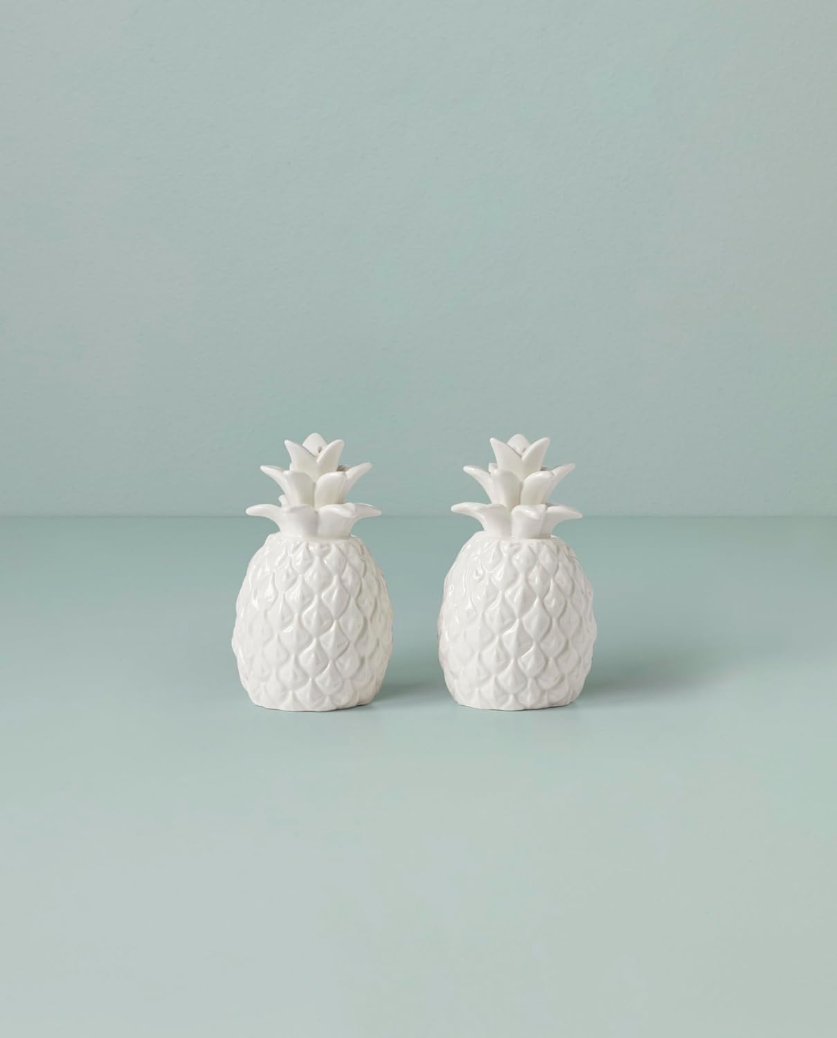 Wicker Creek Pineapple Salt & Pepper Set, 0.66, White
