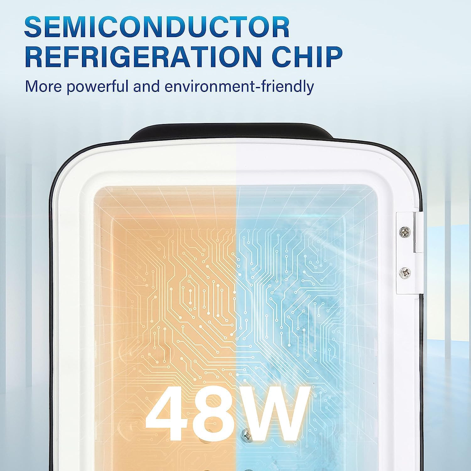 HealSmart 4L/6 Can Mini Fridge, Portable Cooler & Warmer Refrigerator, 100% Freon-Free & Eco-Friendly Compact Fridge, for Skincare, Office