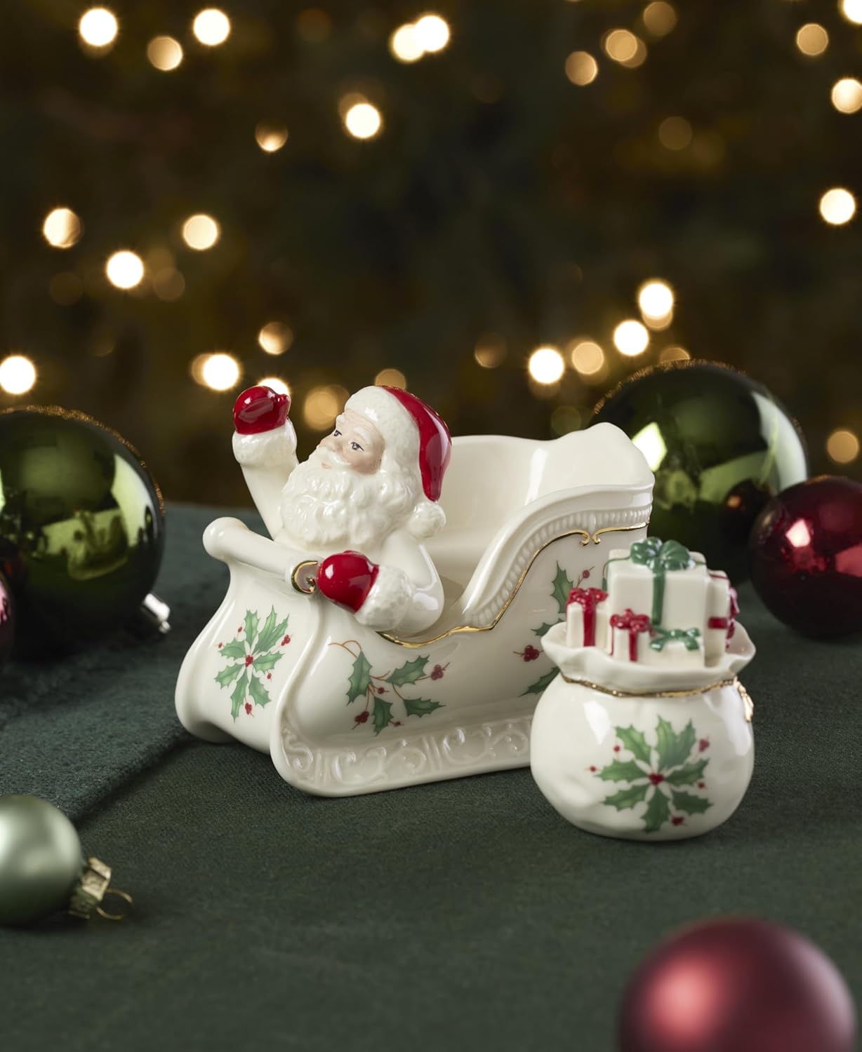 Holiday Figural Salt & Pepper Set, Christmas Dishes, Festive Serveware