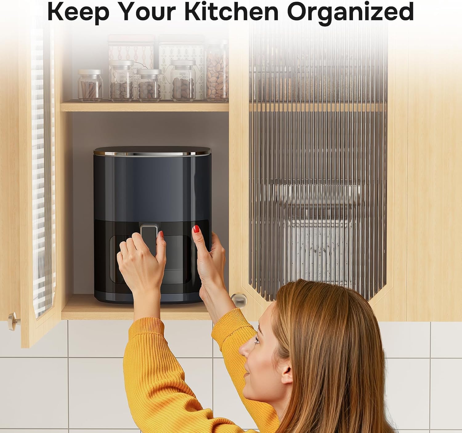 12-in-1 Air Fryer 6.34 Qt, Digital Preset Airfryer with Visible Window, Nonstick and Dishwasher-Safe Basket, Air Fry, Roast, Bake, Dehydrate, Fries, 1700W