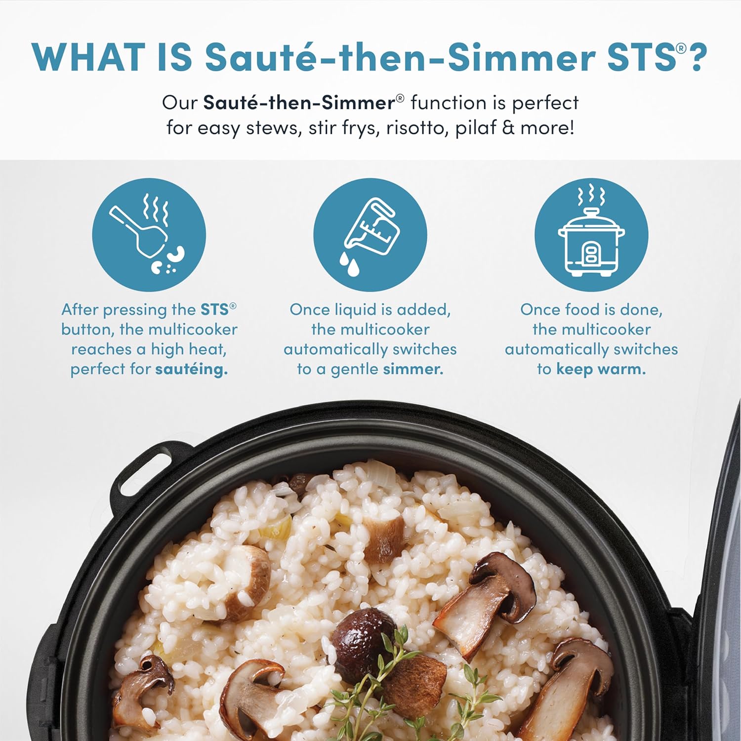 Housewares Professional Plus ARC-5000SB 20 Cup (Cooked) Digital Rice Cooker, Food Steamer, Slow Cooker, Stainless Exterior/Nonstick Pot, Silver, Black, 10-cup uncooked/20-cup cooked