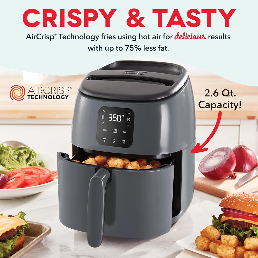 Digital Tasti-Crisp™ Air Fryer - Compact Electric Digital Fryer With Auto Shut-Off Feature - Ideal for Small Spaces - AirCrisp® Technology - 2.6 Quarts - Cool