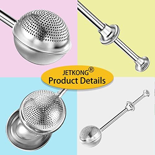 Powdered Sugar Shaker Duster Flour Dispenser Shaker with 18/8 Stainless Steel Spring-operated Handle for Sugar Flour and Spices