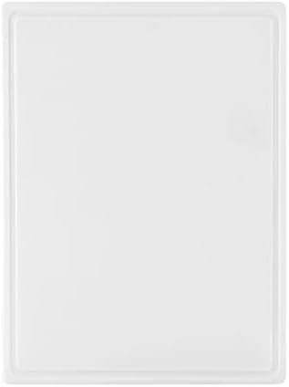 Extra-Large Plastic Cutting Board, Dishwasher- Safe Poly Chopping Board for Kitchen Meal Prep with Easy Grip Handle, 12-inch by 18-inch, White