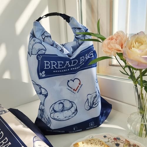 Bread Bags 2 Pack Reusable Zipper Bags for Homemade Bread Sourdough Extra Large Freezer Storage