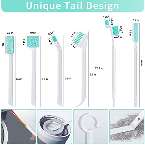 Small Cleaning Brush Tight Spaces, 8pcs Crevice Cleaning Brushes Tool for Household Use, Tiny Cleaning Brush Mini Parts Humidifier Toaster