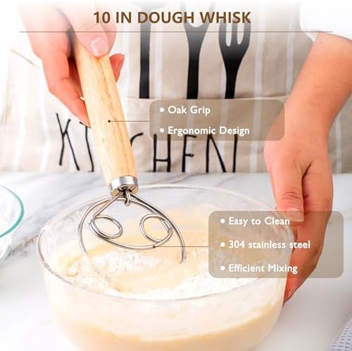 Complete Sourdough Starter Kit, Banneton Bread Proofing Basket with Glass Sourdough Starter Jar, Sourdough Bread Baking Supplies, 9'' Round Bread Proofing Basket, for Bread Making Baking Fermentation