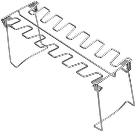 Chicken Leg Rack for Grill 2PCS Barbecue Rib Stainless Steel Roast Rack Roast Chicken Leg Rack Non-Stick Grilling BBQ Chicken Wing Leg Rack