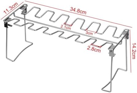 Chicken Leg Rack for Grill 2PCS Barbecue Rib Stainless Steel Roast Rack Roast Chicken Leg Rack Non-Stick Grilling BBQ Chicken Wing Leg Rack