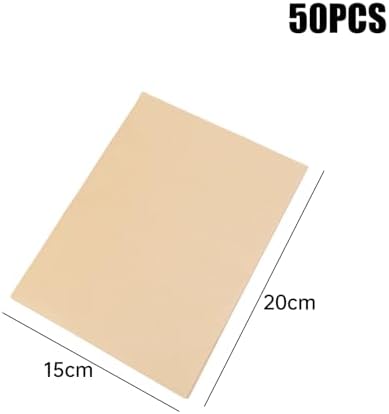 50PCS Parchment Paper Baking Sheets 8X6in Non-Stick Precut Baking Parchment Wax Paper Aheets for Cookie Air Fryer Grilling Oven Bread Burger Supplies