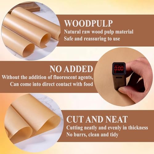 50PCS Parchment Paper Baking Sheets 8X6in Non-Stick Precut Baking Parchment Wax Paper Aheets for Cookie Air Fryer Grilling Oven Bread Burger Supplies