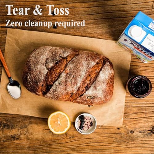 50PCS Parchment Paper Baking Sheets 8X6in Non-Stick Precut Baking Parchment Wax Paper Aheets for Cookie Air Fryer Grilling Oven Bread Burger Supplies