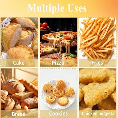 50PCS Parchment Paper Baking Sheets 8X6in Non-Stick Precut Baking Parchment Wax Paper Aheets for Cookie Air Fryer Grilling Oven Bread Burger Supplies