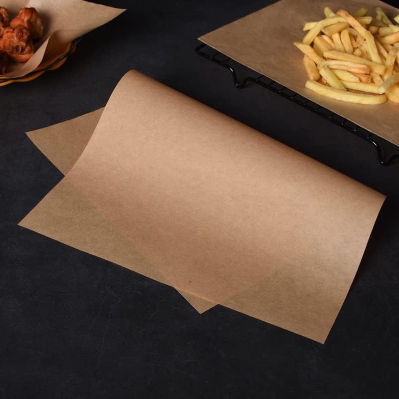 50PCS Parchment Paper Baking Sheets 8X6in Non-Stick Precut Baking Parchment Wax Paper Aheets for Cookie Air Fryer Grilling Oven Bread Burger Supplies
