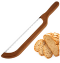 Woodever Bread Knife, 1 Pack Bread Slicer for Homemade Bread, 16'' Wooden Sourdough Bread Knife with Bow Design, Premium Stainless Steel Serrated Bread Cutter for Bagels and Baguettes
