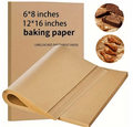 50 Pcs Parchment Paper Sheets, 12 x 16 Inch, Precut Non-Stick Parchment Sheets for Baking, Cooking, Grilling, Air Fryer and Steaming - Unbleached, Fit for Half Sheet Pans