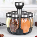 NEW Single Bottle Glass Jar and Spice Jar Set Rack Glass Seasoning Sugar Pepper Bottles Salt Shakers Holder Kitchen Storage Rack