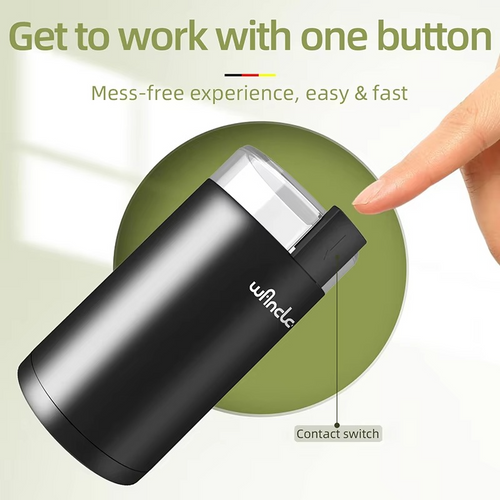 200W Electric Coffee Grinder – Multifunctional Coffee Bean, Spice & Grain Grinder Machine, 220V/120V Household Kitchen Appliance