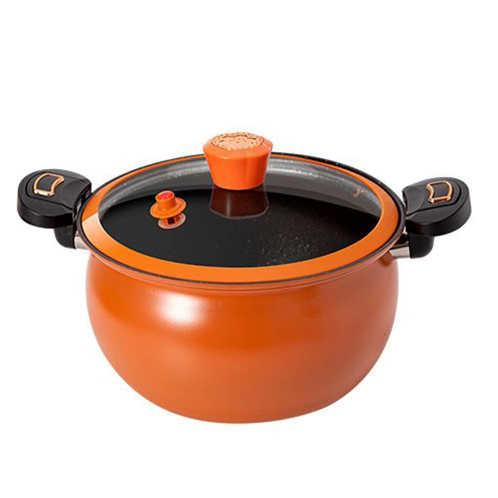 Pressure Cooker Kitchen Cooking Pot Fast Heating Non Stick with See Through Lid for Boil Cook Soup Food Home Induction Stoves