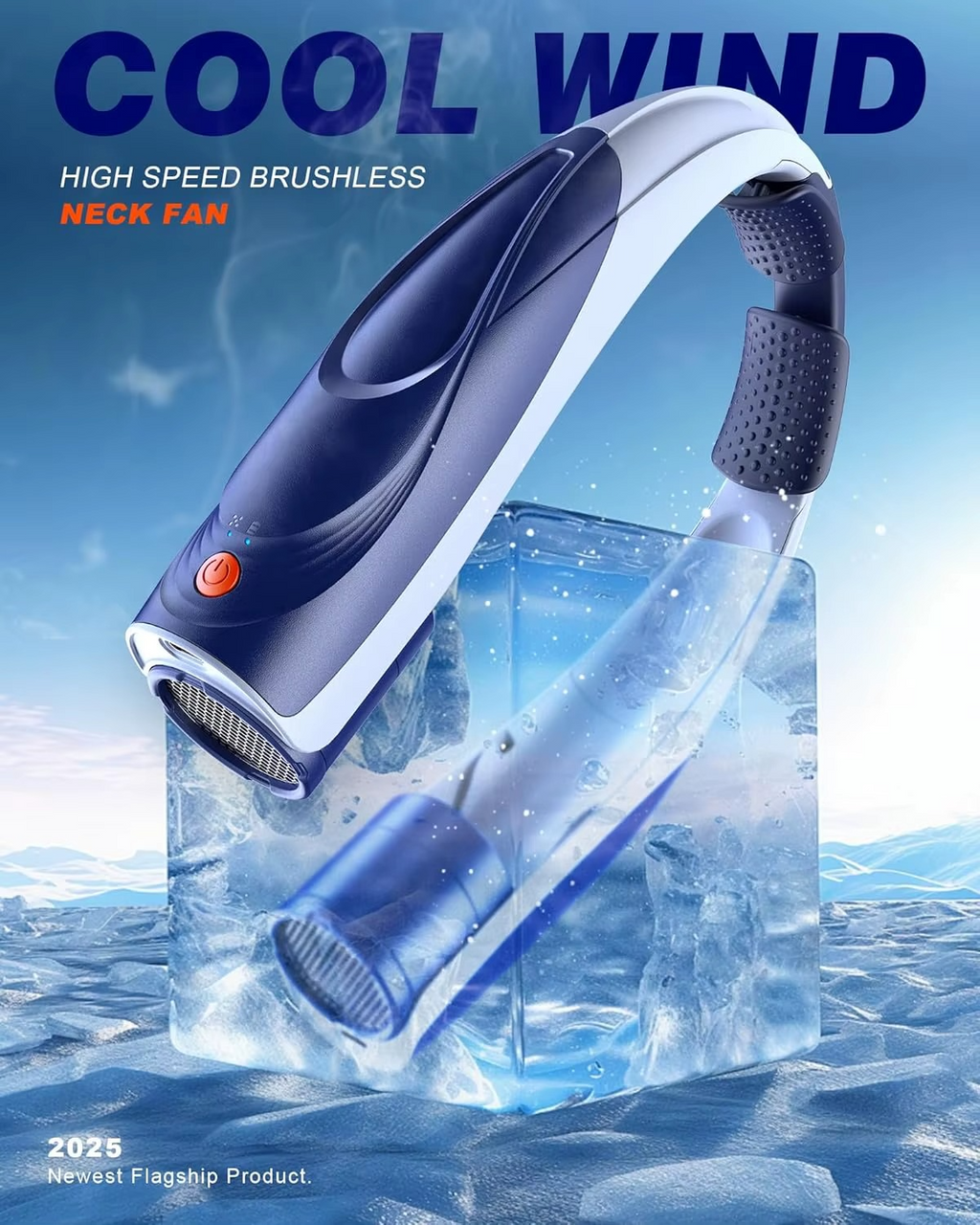 Portable Neck Fan - 6000mAh Rechargeable Personal Fan with 6 Speeds, 360° Cooling Surround Airflow, 20H Long Battery Life Hands-Free Wearable Fan for Outdoor Travel, Office, and Sports