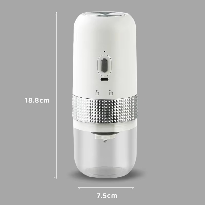 USB Wireless Electric Coffee Grinder – Portable Ceramic Burr Coffee Bean Mill, Rechargeable Professional Grinder for Travel & Home
