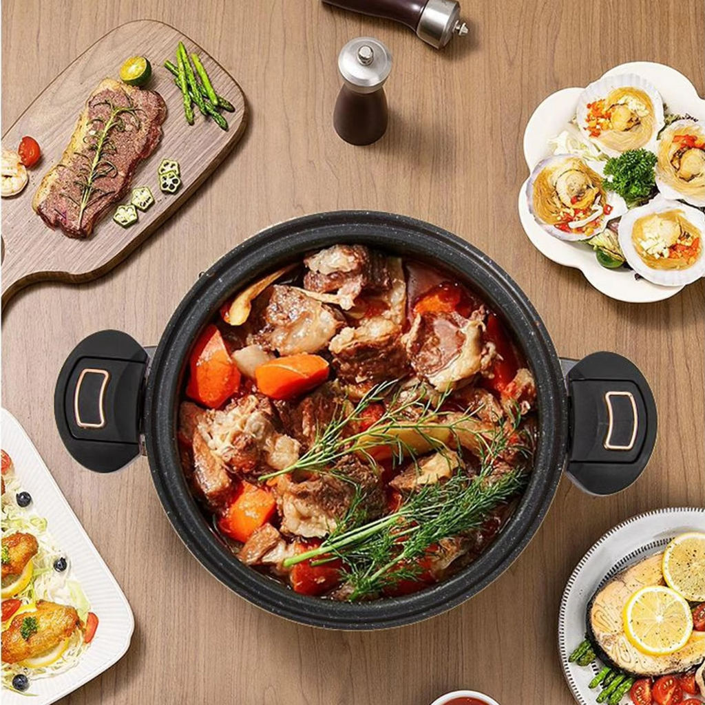 Pressure Cooker Kitchen Cooking Pot Fast Heating Non Stick with See Through Lid for Boil Cook Soup Food Home Induction Stoves