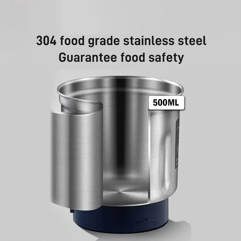 Electric Coffee Bean Grinder 500ML – Stainless Steel Multifunction Grinder for Coffee Beans, Spices & Grains, Home Kitchen Use