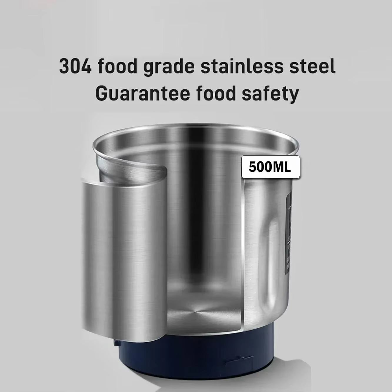 Electric Coffee Bean Grinder 500ML – Stainless Steel Multifunction Grinder for Coffee Beans, Spices & Grains, Home Kitchen Use