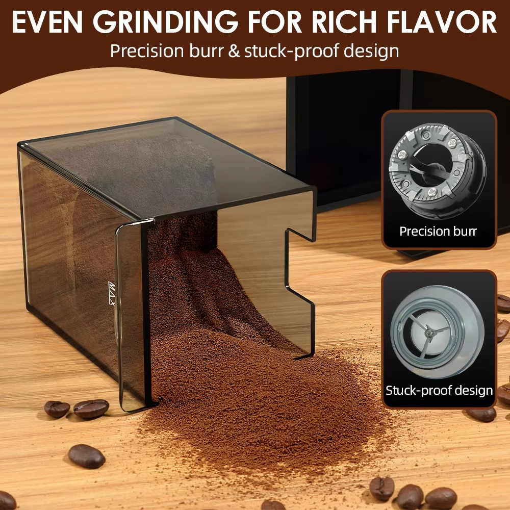 Automatic Burr Coffee Grinder Electric – 28 Adjustable Grind Settings Coffee Bean Mill for Espresso, French Press & Drip Coffee