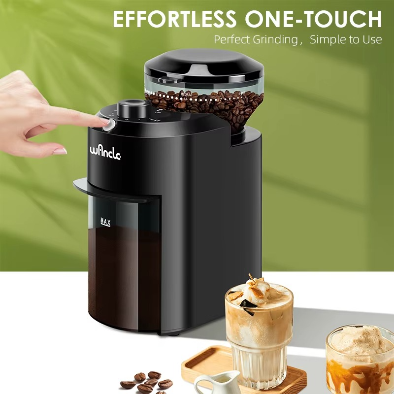 Wancle Electric Burr Coffee Grinder – Conical Burr Mill with 28 Precise Grind Settings, Adjustable Coffee Bean Grinder 220V/120V