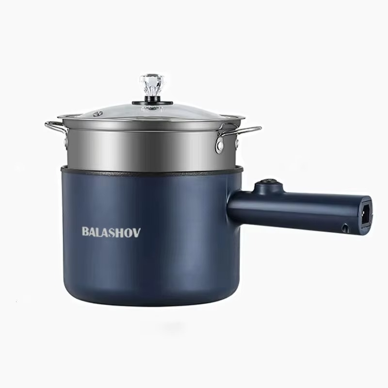 220V Multifunction Electric Cooker – Single/Double Layer Hot Pot & Mini Rice Cooker, Non-Stick Household Cooking Pot for Students & Dormitory