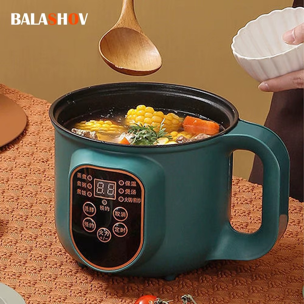 Electric Hot Pot Cooker – MultiCooker Hot Pot & Stew Pot, Steaming, Eggs, Soup, Noodles & Rice Cooker, EU Plug Kitchen Appliance