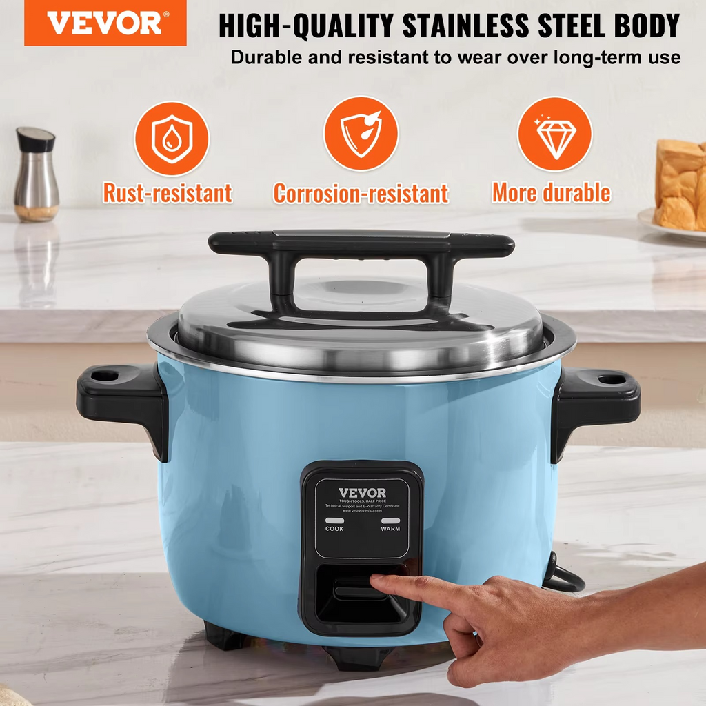 Commercial Rice Cooker 8L/10L/13L – Large Capacity Electric Cooker with Nonstick Inner Pot & 24-Hour Keep Warm for Restaurant & Buffet