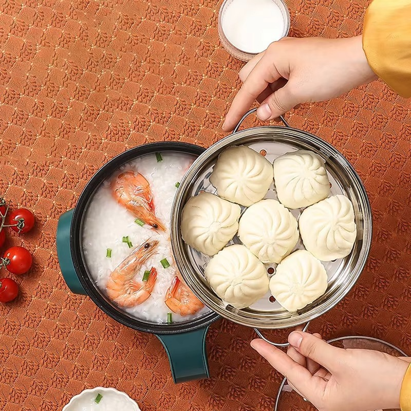Electric Hot Pot Cooker – MultiCooker Hot Pot & Stew Pot, Steaming, Eggs, Soup, Noodles & Rice Cooker, EU Plug Kitchen Appliance