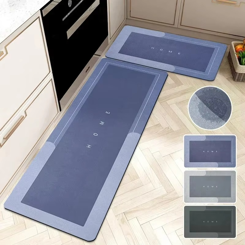 Diatomite Kitchen Mat – Non-Slip Long Carpet Rug – Super Absorbent Quick-Dry Floor Mat for Kitchen, Entrance, Living Room & Home Doormat Rug