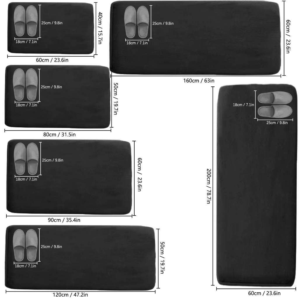 Thickened Flannel Kitchen Floor Mat – Absorbent Oil-Resistant Non-Slip Long Strip Rug – Dirt-Resistant Carpet for Kitchen, Entrance & Doorway Floor Mat