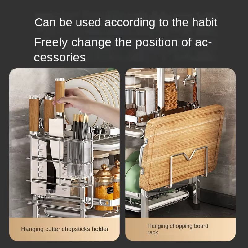 Compact Dish Drying Rack with Drainboard – Large Rust-Proof Kitchen Dish Drainer Set with Utensil Holder