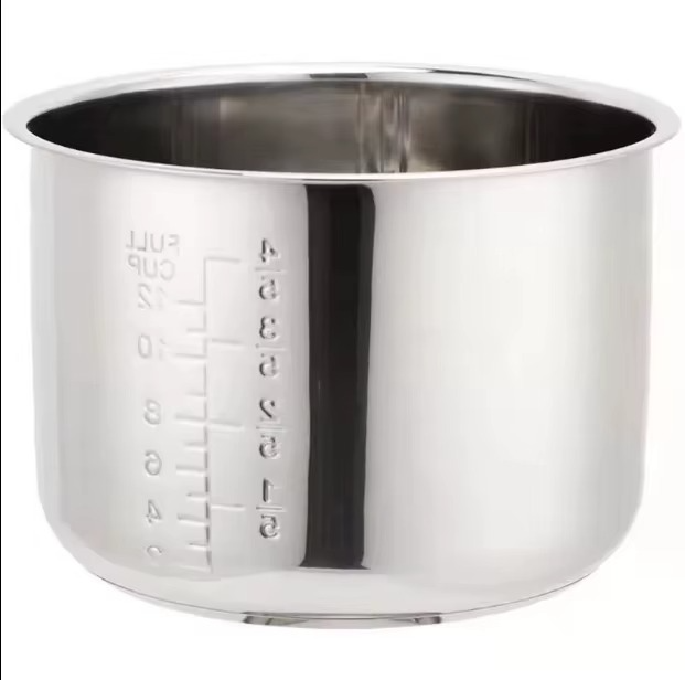 Pressure Cooker Inner Pot – 2L/3L/4L/5L/6L 304 Stainless Steel Rice Cooker Liner, Non-Stick Replacement Cookware Insert for Kitchen Accessories