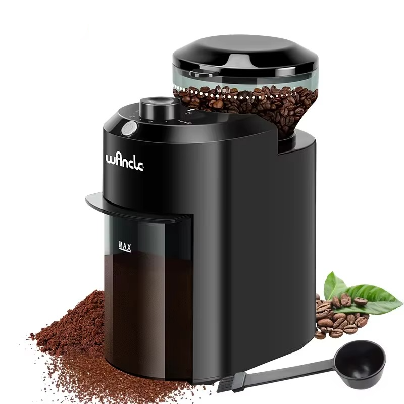 Wancle Electric Burr Coffee Grinder – Conical Burr Mill with 28 Precise Grind Settings, Adjustable Coffee Bean Grinder 220V/120V