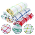 Plaid Kitchen Towels Set (3/5/10/12 PCS) – Double-Sided Non-Shedding Dish Cloths, Ultra Absorbent Dishwashing & Household Cleaning Towels