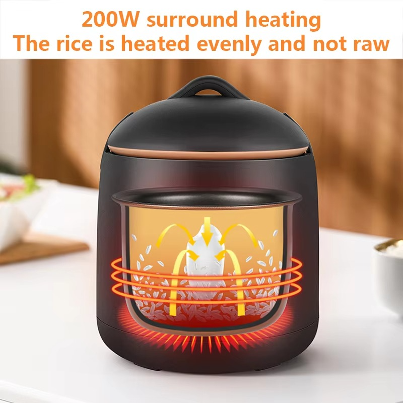 Mini Electric Rice Cooker – Low Power 1–2 Person Dormitory Household Rice Cooker, Compact Cooking Pot Gift