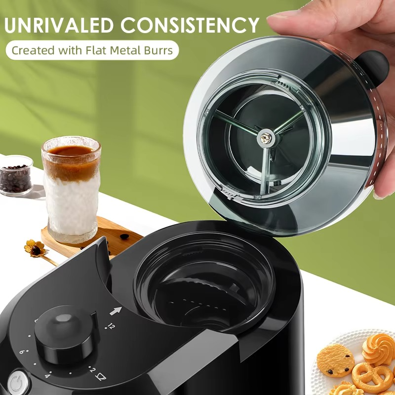 Wancle Electric Burr Coffee Grinder – Conical Burr Mill with 28 Precise Grind Settings, Adjustable Coffee Bean Grinder 220V/120V