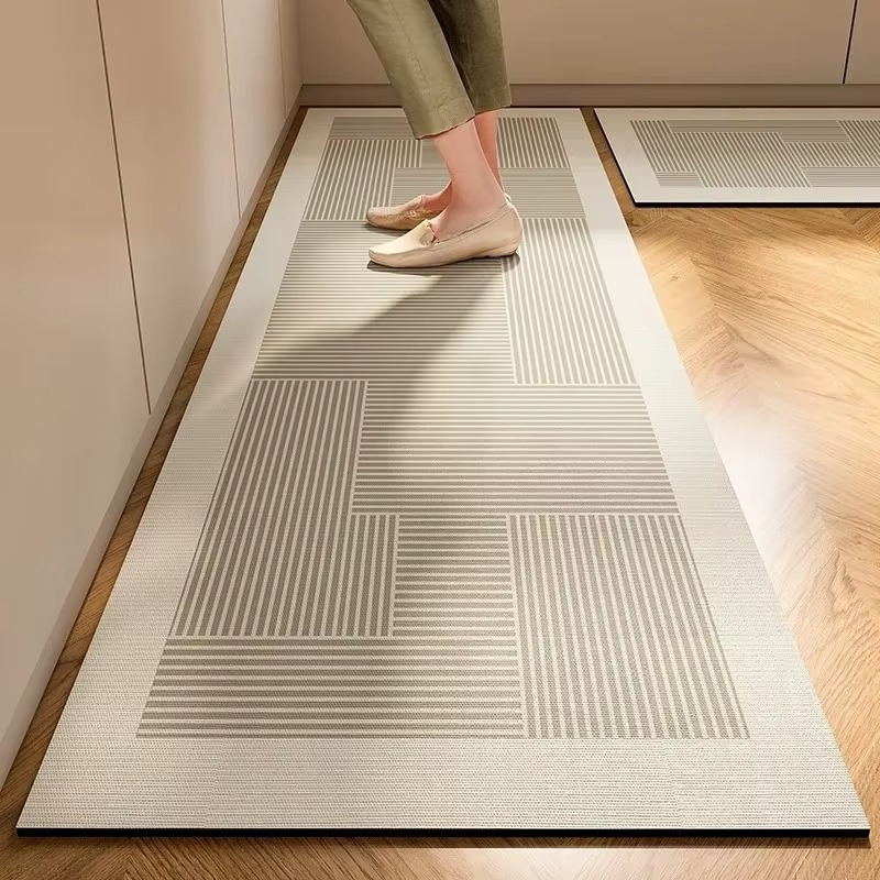 New 1 Pc Japanese Style Diatomite Mud Kitchen Floor Mat – Super Absorbent & Anti-Slip Soft Fast-Dry Carpet – Easy Clean Bathroom, Kitchen & Home Entrance Rug