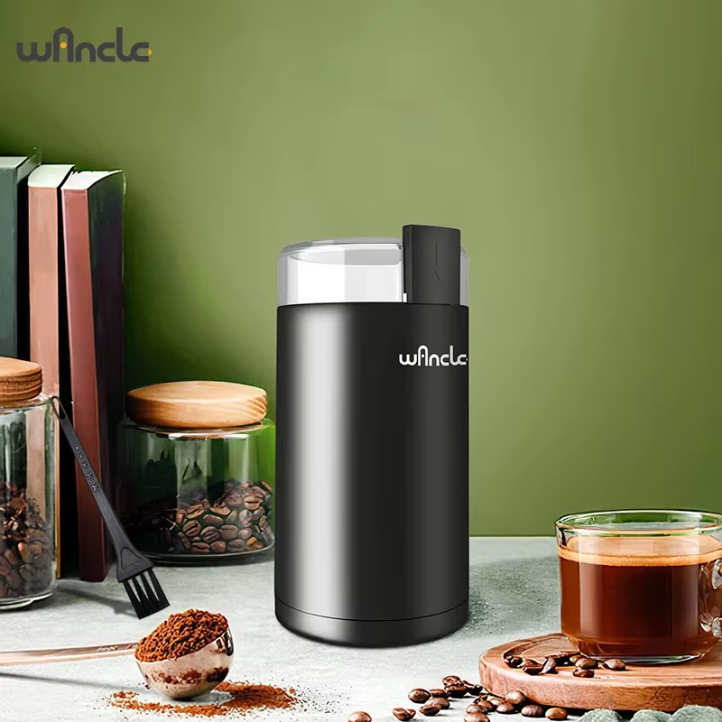 200W Electric Coffee Grinder – Multifunctional Coffee Bean, Spice & Grain Grinder Machine, 220V/120V Household Kitchen Appliance