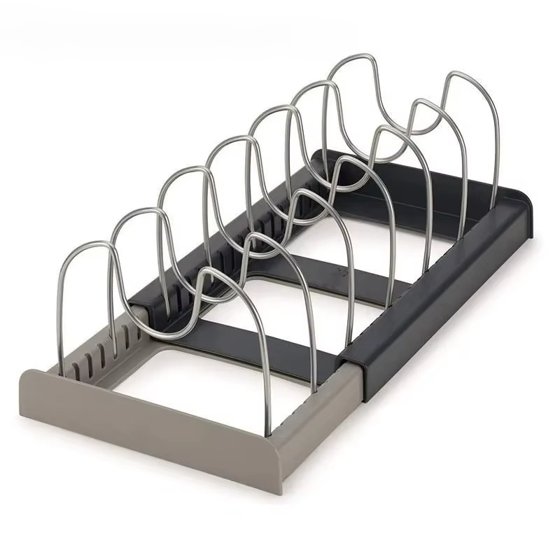 2025 New Pot Lid Storage Rack – Cabinet Drawer Organizer for Cookware, Kitchen Lid & Pan Holder Storage Solution