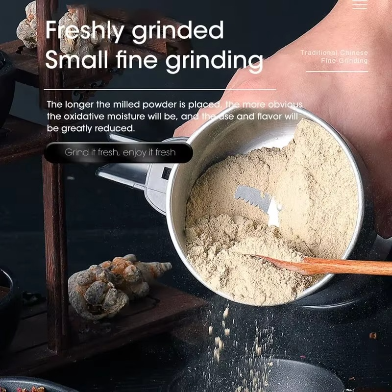 Electric Multifunctional Grinder – Coffee Bean, Cereal, Nuts, Spices & Grains Grinding Machine for Home Kitchen Use